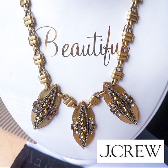 J.CREW Bejeweled and Gold Statement Necklace - Picture 1 of 4